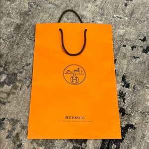 Hermes Orange shopping Bag